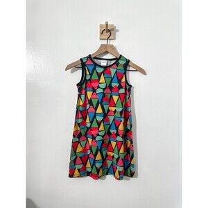 Hanna Andersson Sleeveless Tank Dress Ice Cream Cone Print Multi Color Size 8